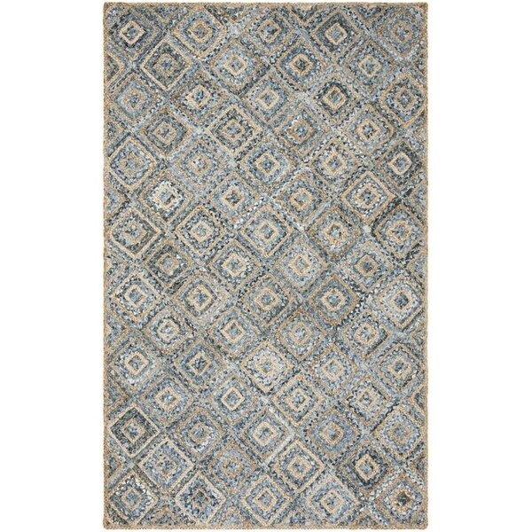 Safavieh Cape Cod Hand Woven Large Rectangle Rug- Natural - Blue- 9 X 12 Ft. CAP354A-9 - main